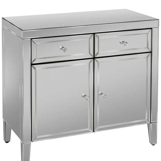 Valence Mirrored Sideboard With 2 Doors 2 Drawers In Silver_3
