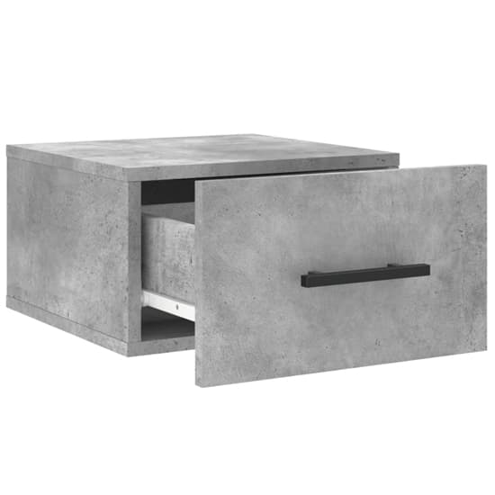 Valence Wall Hung Wooden Bedside Cabinet In Concrete Effect_4