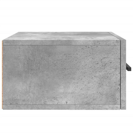 Valence Wall Hung Wooden Bedside Cabinet In Concrete Effect_5