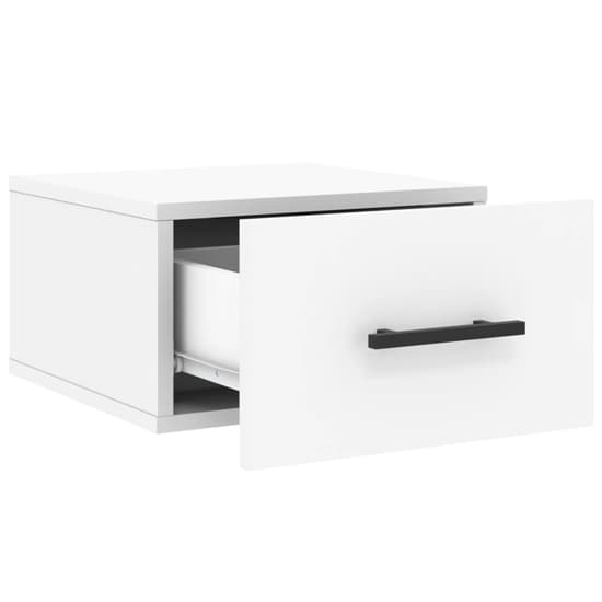 Valence Wall Hung Wooden Bedside Cabinet In White_3