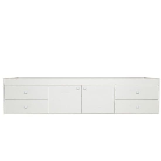 Valerie Single Bed In White With 2 Doors And 4 Drawers_3