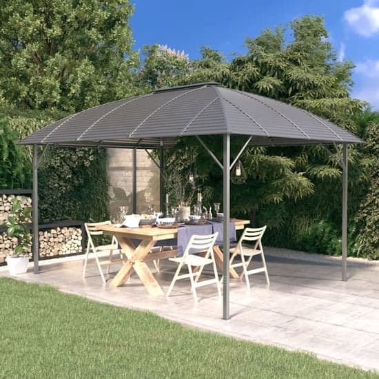 Vali Steel 3m x 4m Gazebo With Arch Roof In Anthracite_1