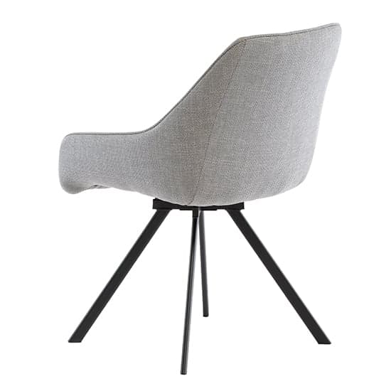 Valko Fabric Dining Chair Swivel In Silver Grey_2