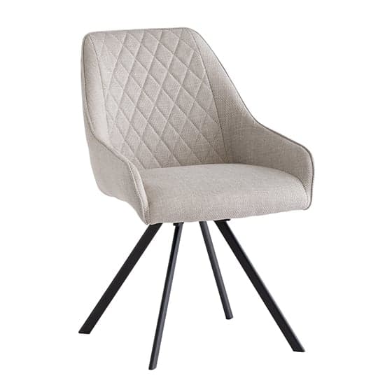 Valko Stone Fabric Dining Chairs Swivel In Pair_2