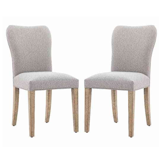 Valletta Natural Fabric Dining Chairs In Pair_1