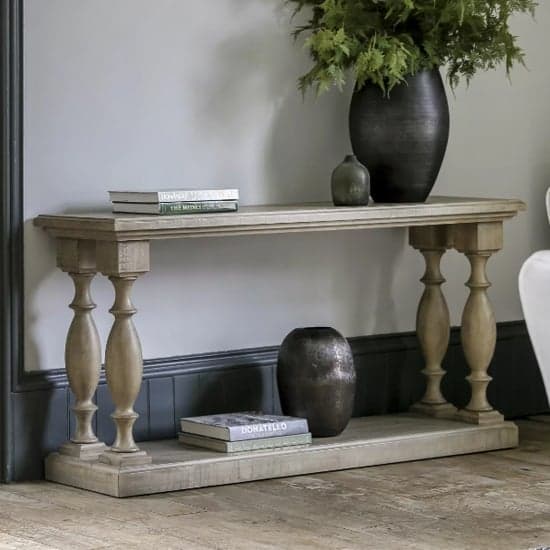 Valletta Wooden Console Table In Natural_1