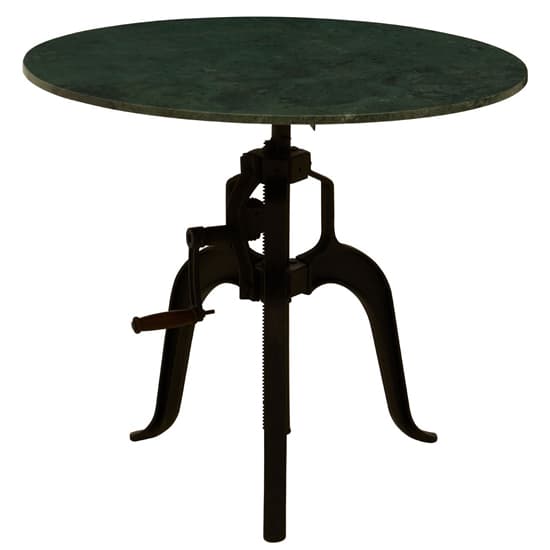 Vance 90cm Green Marble Top Dining Table With Black Metal Legs_2