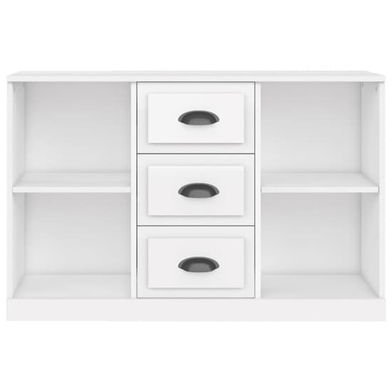 Vance High Gloss Sideboard With 3 Drawers In White_5