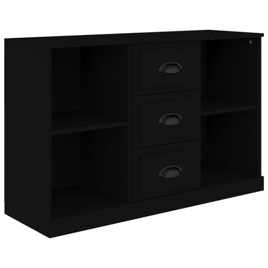 Vance Wooden Sideboard With 3 Drawers In Black_3