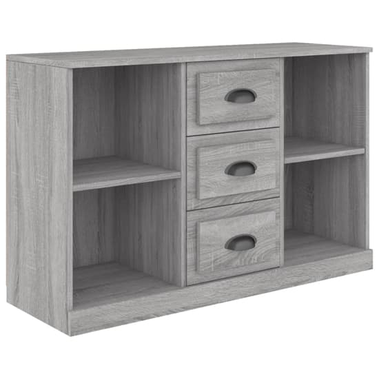 Vance Wooden Sideboard With 3 Drawers In Grey Sonoma Oak_3