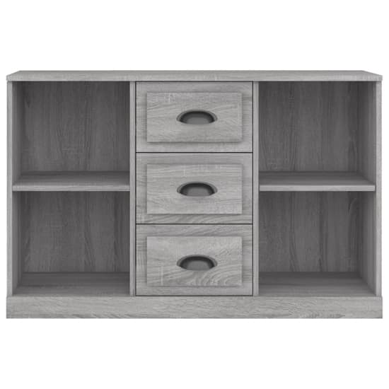 Vance Wooden Sideboard With 3 Drawers In Grey Sonoma Oak_5