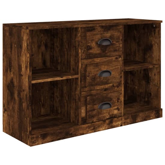 Vance Wooden Sideboard With 3 Drawers In Smoked Oak_3