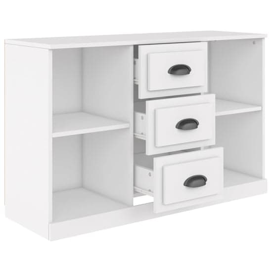 Vance Wooden Sideboard With 3 Drawers In White_4