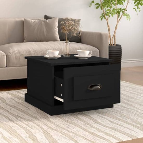 Vance Wooden Coffee Table With 1 Drawer In Black_2