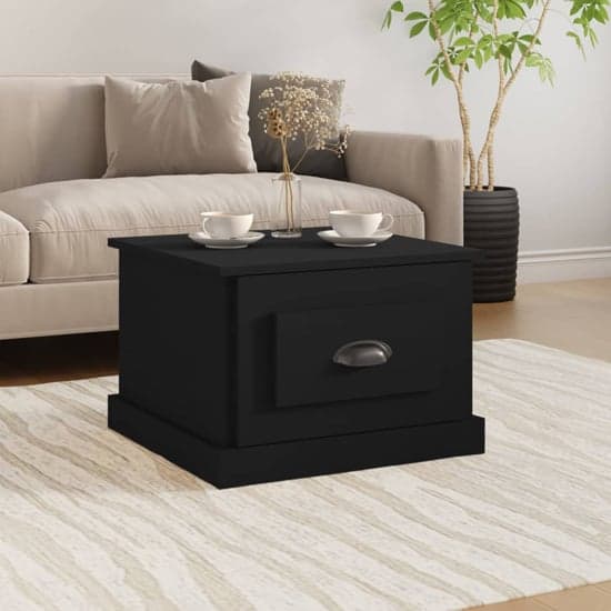 Vance Wooden Coffee Table With 1 Drawer In Black_1