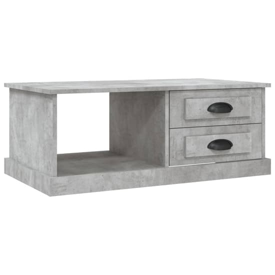 Vance Wooden Coffee Table With 2 Drawers In Concrete Effect_3