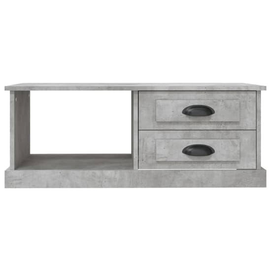 Vance Wooden Coffee Table With 2 Drawers In Concrete Effect_4