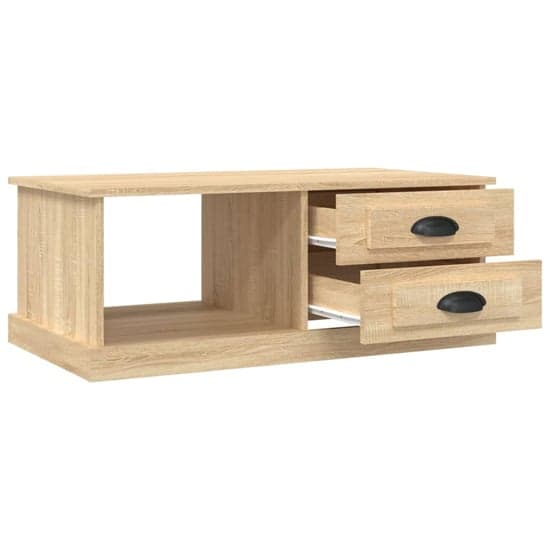 Vance Wooden Coffee Table With 2 Drawers In Sonoma Oak_5