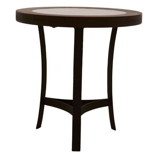 Vance Wooden Marble Top Side Table With Black Curved Base_2