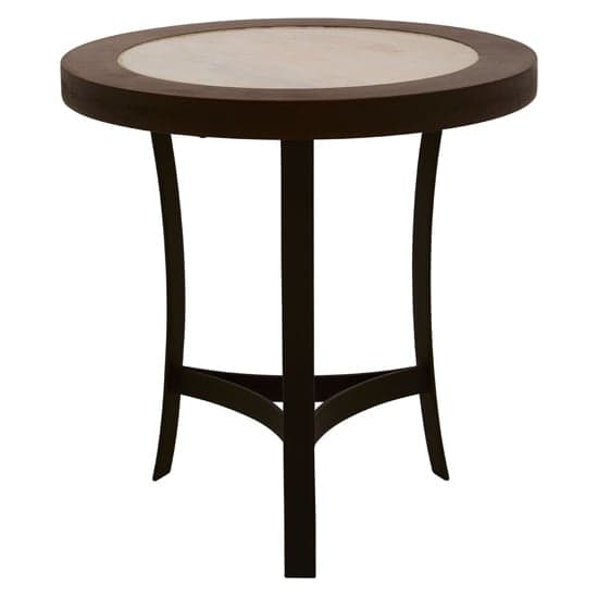 Vance Wooden Marble Top Side Table With Black Curved Base_1