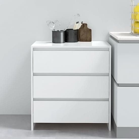 Variel High Gloss Chest Of 3 Drawers In White_1