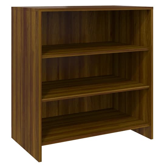 Variel Wooden Bookcase With 3 Shelves In Brown Oak_2