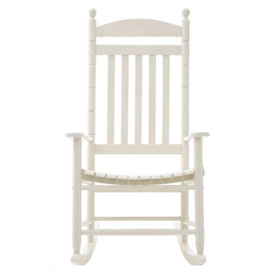 Varmora Wooden Rocking Chair In Ivory White_2