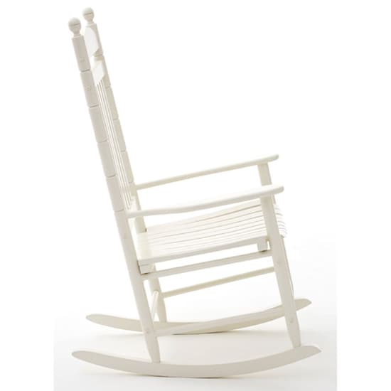 Varmora Wooden Rocking Chair In Ivory White_3