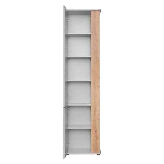Varna Wooden Storage Cabinet With 2 Doors In Pearl Grey_2