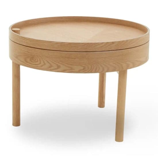 Varna Wooden Round Side Table In Oak_1