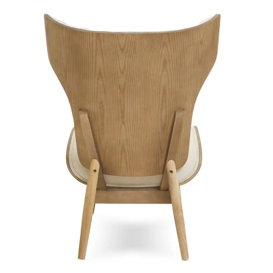 Veens Fabric Bedroom Chair In Beige With Winged Back_4