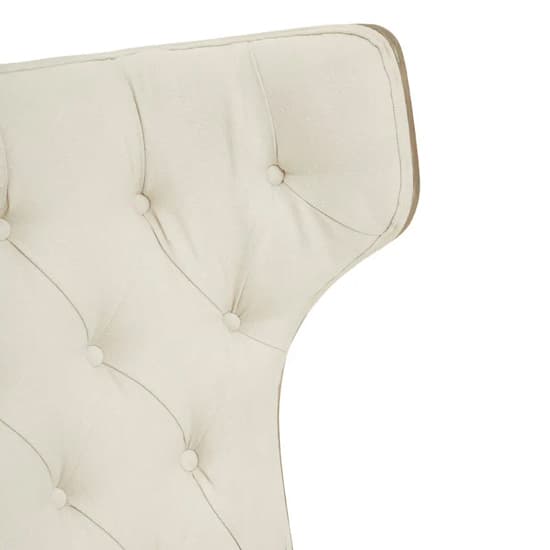 Veens Fabric Bedroom Chair In Beige With Winged Back_5
