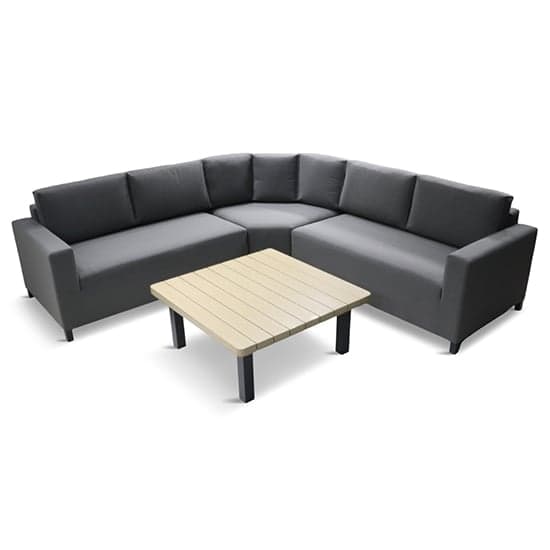 Vega Aluminium Modular Lounge Set With Coffee Table In Grey_2