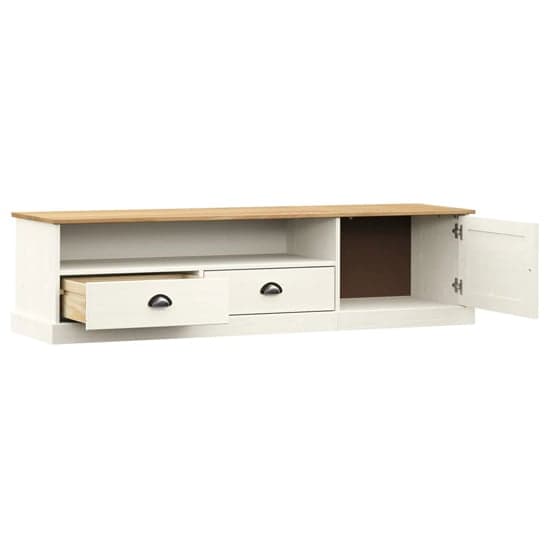 Vega Pinewood TV Stand With 1 Door 2 Drawers In White_2