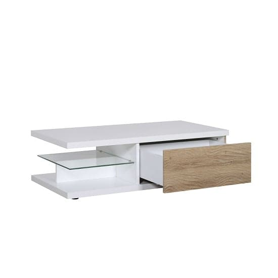 Metz Contemporary Coffee Table In White High Gloss And Oak_2