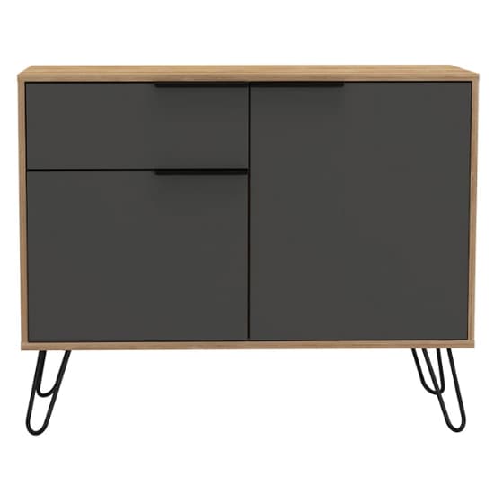 Veritate Wooden Sideboard In Bleached Oak And Grey_3
