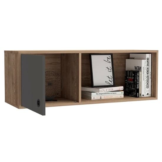 Veritate Wooden Wall Storage Unit In Bleached Oak And Grey_2