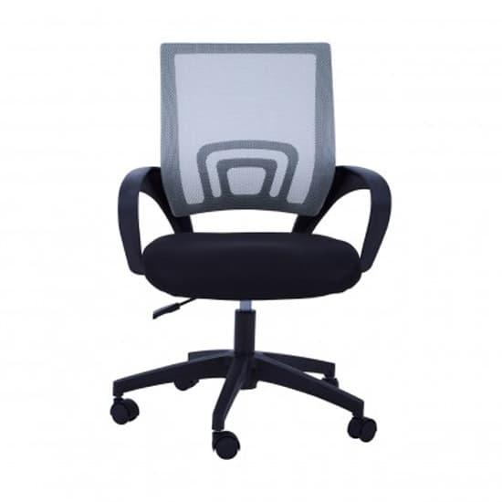 Velika Home And Office Chair In Grey With Armrest_2