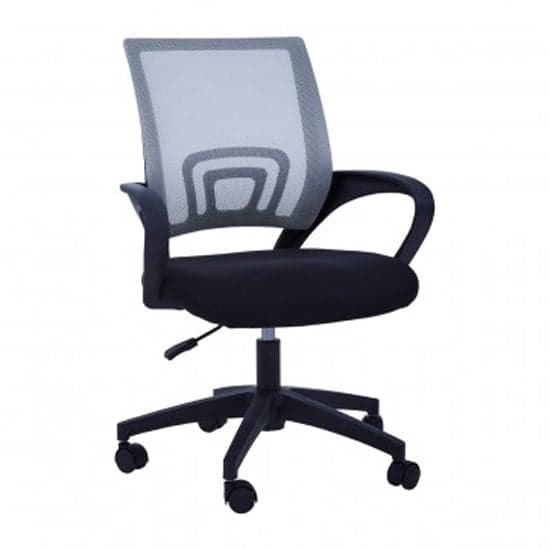 Velika Home And Office Chair In Grey With Armrest_1
