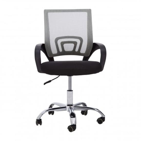 Velika Home And Office Chair In Grey With Black Armrest_2