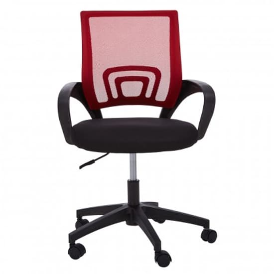 Velika Home And Office Chair In Red With Armrest_2