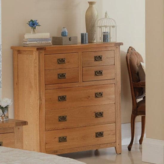 Velum Chest Of Drawers In Chunky Solid Oak With 7 Drawers_2