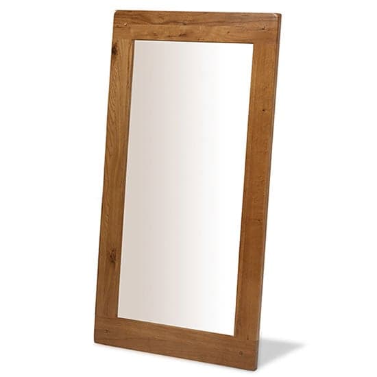 Velum Bedroom Wall Mirror In Chunky Solid Oak Frame_2