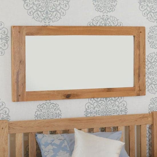 Velum Bedroom Wall Mirror In Chunky Solid Oak Frame_1