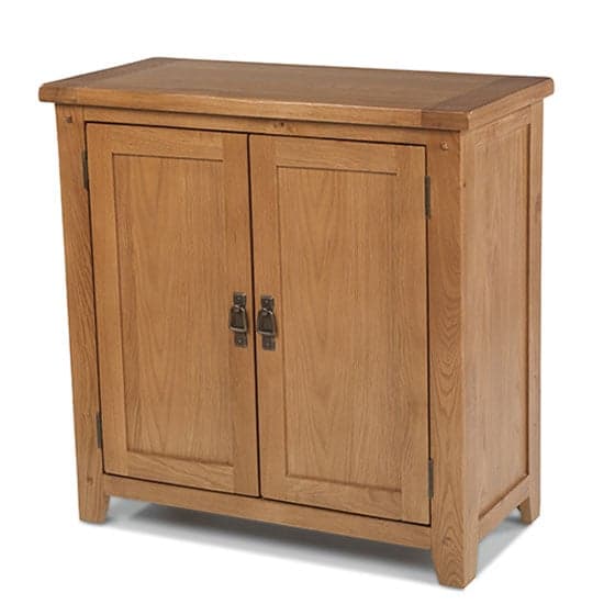 Velum Wooden Storage Cupboard In Chunky Solid Oak_1