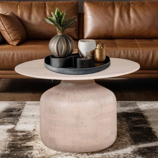 Venice Cane And Mango Wood Round Coffee Table In Natural_1