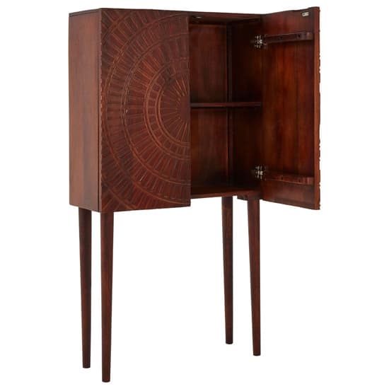 Venota Wooden Bar Storage Cabinet In Rich Walnut_3