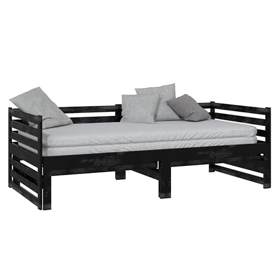 Veras Solid Pinewood Pull-Out Single Day Bed In Black_3