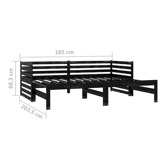 Veras Solid Pinewood Pull-Out Single Day Bed In Black_6