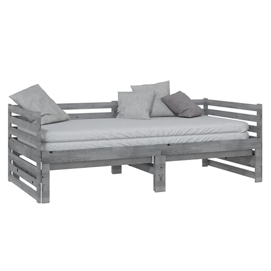 Veras Solid Pinewood Pull-Out Single Day Bed In Grey_3